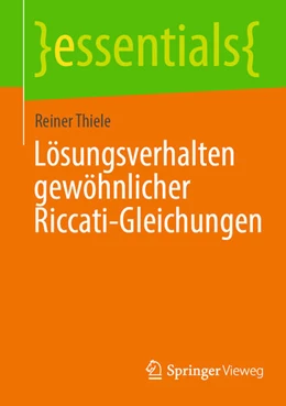 Abbildung von Thiele | Lösungsverhalten gewöhnlicher Riccati-Gleichungen | 1. Auflage | 2024 | beck-shop.de