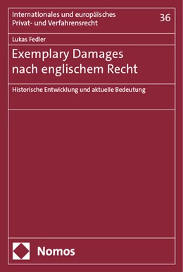 Abbildung von Fedler | Exemplary Damages nach englischem Recht | 1. Auflage | 2024 | beck-shop.de