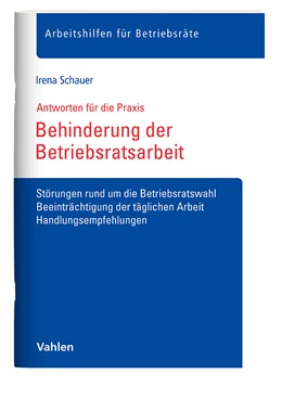 Abbildung von Schauer | Behinderung der Betriebsratsarbeit | 1. Auflage | 2025 | beck-shop.de