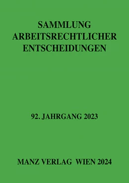 Abbildung von Weiß | Sammlung arbeitsrechtlicher Entscheidungen | 92. Auflage | 2024 | beck-shop.de
