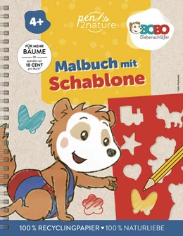 Abbildung von Pen2nature | Bobo Siebenschläfer Malbuch mit Schablone. Zeichnen und Malen für Kinder ab 4 Jahren | 1. Auflage | 2025 | beck-shop.de