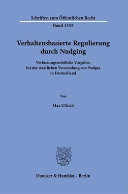 Abbildung von Ullrich | Verhaltensbasierte Regulierung durch Nudging | 1. Auflage | 2024 | beck-shop.de