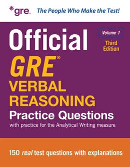 Abbildung von Educational Testing Service | Official Gre Verbal Reasoning Prac Quests Vol 1 | 3. Auflage | 2025 | beck-shop.de
