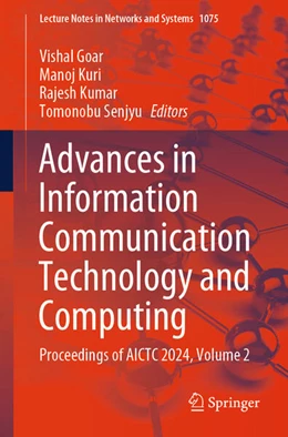 Abbildung von Goar / Kuri | Advances in Information Communication Technology and Computing | 1. Auflage | 2024 | beck-shop.de