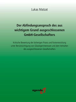 Abbildung von Matzat | Der Abfindungsanspruch des aus wichtigem Grund ausgeschlossenen GmbH-Gesellschafters | 1. Auflage | 2024 | beck-shop.de