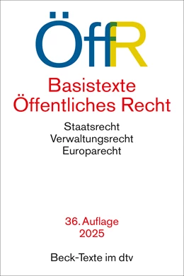 Abbildung von Basistexte Öffentliches Recht: ÖffR | 36. Auflage | 2025 | 5756 | beck-shop.de