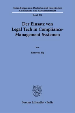 Abbildung von Ilg | Der Einsatz von Legal Tech in Compliance-Management-Systemen | 1. Auflage | 2024 | beck-shop.de