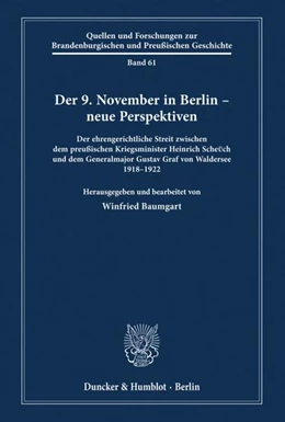 Abbildung von Baumgart | Der 9. November 1918 in Berlin – neue Perspektiven | 1. Auflage | 2025 | beck-shop.de