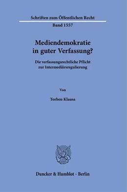 Abbildung von Klausa | Mediendemokratie in guter Verfassung? | 1. Auflage | 2025 | beck-shop.de