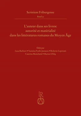 Abbildung von Uhlig / Barbieri | L’auteur dans ses livres: autorité et matérialité dans les littératures romanes du Moyen Âge | 1. Auflage | 2024 | beck-shop.de