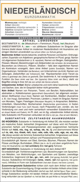 Abbildung von Stechová | Leporello: Niederländisch Kurzgrammatik - Die komplette Grammatik im Überblick | 2. Auflage | 2024 | beck-shop.de