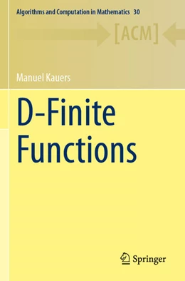 Abbildung von Kauers | D-Finite Functions | 1. Auflage | 2024 | beck-shop.de
