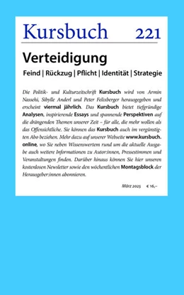 Abbildung von Nassehi / Felixberger | Kursbuch 221 | 1. Auflage | 2025 | beck-shop.de
