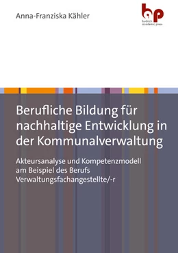 Abbildung von Kähler | Berufliche Bildung für nachhaltige Entwicklung in der Kommunalverwaltung | 1. Auflage | 2025 | beck-shop.de