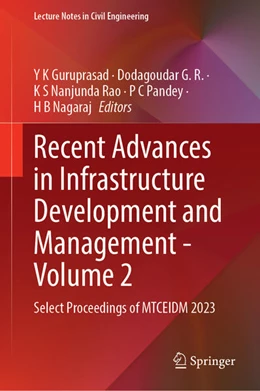 Abbildung von Guruprasad / G. R. | Recent Advances in Infrastructure Development and Management - Volume 2 | 1. Auflage | 2025 | 566 | beck-shop.de