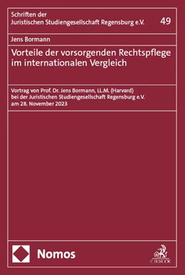 Abbildung von Bormann | Vorteile der vorsorgenden Rechtspflege im internationalen Vergleich | 1. Auflage | 2024 | beck-shop.de