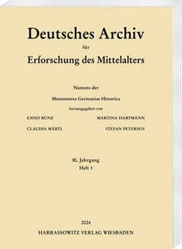 Abbildung von Bünz / Hartmann | Deutsches Archiv für Erforschung des Mittelalters 80 (2024) 1 | 1. Auflage | 2024 | 80,1 | beck-shop.de