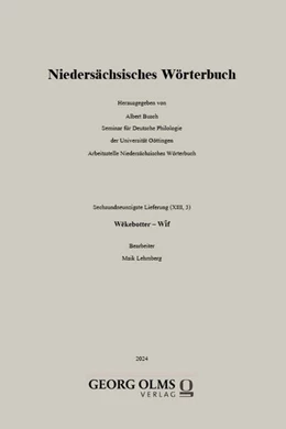 Abbildung von Busch | Niedersächsisches Wörterbuch | 1. Auflage | 2025 | beck-shop.de