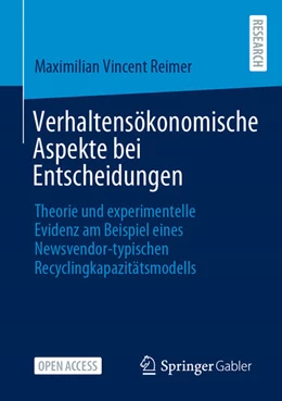 Abbildung von Reimer | Verhaltensökonomische Aspekte bei Entscheidungen | 1. Auflage | 2025 | beck-shop.de