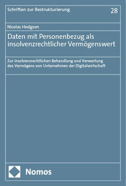 Abbildung von Hodgson | Daten mit Personenbezug als insolvenzrechtlicher Vermögenswert | 1. Auflage | 2024 | beck-shop.de