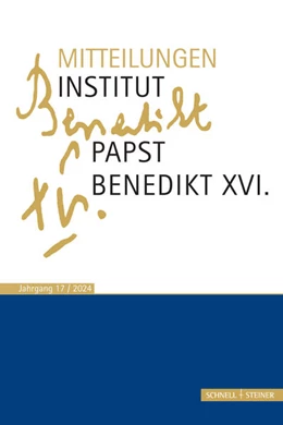 Abbildung von Voderholzer / Schaller | Mitteilungen Institut Papst Benedikt XVI. | 1. Auflage | 2024 | beck-shop.de