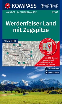 Abbildung von KOMPASS Wanderkarte 07 Werdenfelser Land mit Zugspitze 1:25.000 | 2. Auflage | 2025 | beck-shop.de