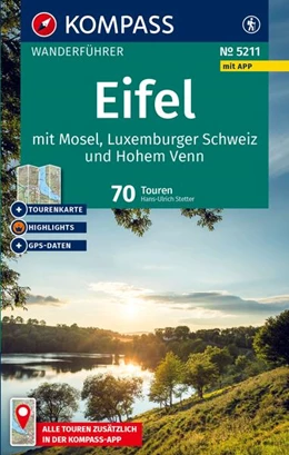 Abbildung von KOMPASS Wanderführer Eifel mit Mosel, Luxemburger Schweiz und Hohem Venn, 70 Touren mit Extra-Tourenkarte | 1. Auflage | 2025 | beck-shop.de