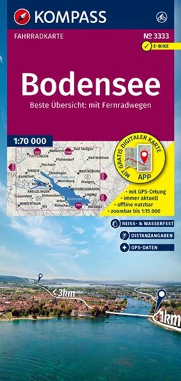 Abbildung von KOMPASS Fahrradkarte 3333 Bodensee 1:70.000 | 2. Auflage | 2025 | beck-shop.de