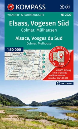 Abbildung von KOMPASS Wanderkarten-Set 2222 Elsass, Vogesen Süd / Alsace, Vosges du Sud, Colmar, Mülhausen / Mulhouse (2 Karten) 1:50.000 | 3. Auflage | 2025 | beck-shop.de