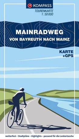 Abbildung von KOMPASS Fahrrad-Tourenkarte Main-Radweg, Von Bayreuth nach Mainz 1:50.000 | 2. Auflage | 2025 | beck-shop.de