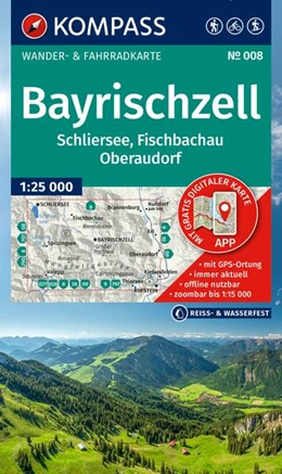 Abbildung von KOMPASS Wanderkarte 008 Bayrischzell, Schliersee, Fischbachau, Oberaudorf 1:25.000 | 2. Auflage | 2025 | beck-shop.de