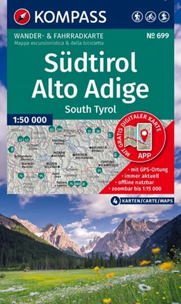 Abbildung von KOMPASS Wanderkarten-Set 699 Südtirol / Alto Adige / South Tyrol (4 Karten) 1:50.000 | 2. Auflage | 2025 | beck-shop.de