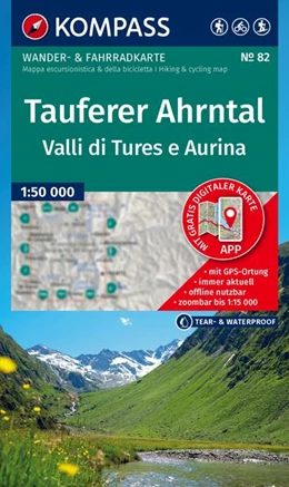 Abbildung von KOMPASS Wanderkarte 82 Tauferer Ahrntal / Valle di Tures e Aurina 1:50.000 | 2. Auflage | 2025 | beck-shop.de