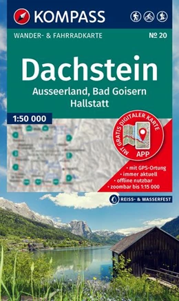 Abbildung von KOMPASS Wanderkarte 20 Dachstein, Ausseerland, Bad Goisern, Hallstatt 1:50.000 | 2. Auflage | 2025 | beck-shop.de