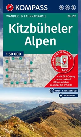 Abbildung von KOMPASS Wanderkarte 29 Kitzbüheler Alpen 1:50.000 | 2. Auflage | 2025 | beck-shop.de