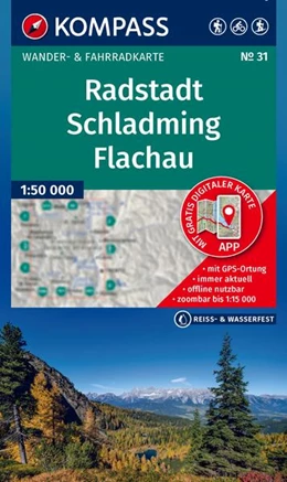 Abbildung von KOMPASS Wanderkarte 31 Radstadt, Schladming, Flachau 1:50.000 | 2. Auflage | 2025 | beck-shop.de