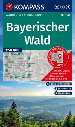 Abbildung von KOMPASS Wanderkarten-Set 198 Bayerischer Wald (3 Karten) 1:50.000 | 2. Auflage | 2025 | beck-shop.de