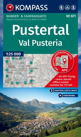 Abbildung von KOMPASS Wanderkarten-Set 671 Pustertal / Val Pusteria (3 Karten) 1:25.000 | 2. Auflage | 2025 | beck-shop.de