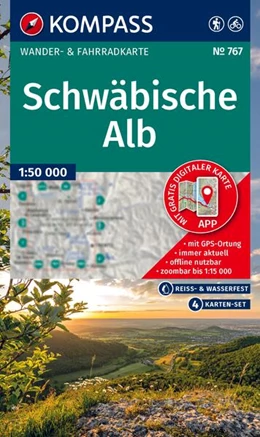 Abbildung von KOMPASS Wanderkarten-Set 767 Schwäbische Alb (4 Karten) 1:50.000 | 2. Auflage | 2025 | beck-shop.de