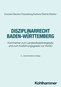 Abbildung von Eckstein / Becker | Disziplinarrecht Baden-Württemberg | 2. Auflage | 2025 | beck-shop.de