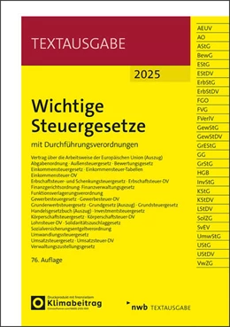 Abbildung von Wichtige Steuergesetze 2025 | 76. Auflage | 2025 | beck-shop.de