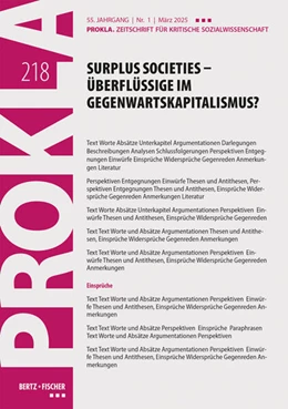 Abbildung von Vereinigung zur Kritik der politischen Ökonomie e. V. | Surplus Society - 'Überflüssige' im Gegenwartskapitalismus | 1. Auflage | 2025 | beck-shop.de