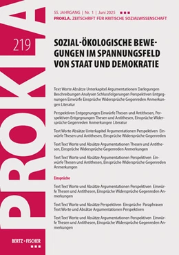 Abbildung von Prokla 219 | Sozial-ökologische Bewegungen im Spannungsfeld von Staat und Demokratie | 1. Auflage | 2025 | beck-shop.de