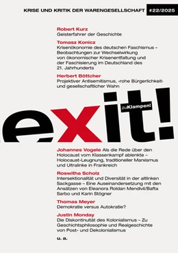 Abbildung von Konicz / Verein für kritische Gesellschaftswissenschaften e. V. | exit! Krise und Kritik der Warengesellschaft | 1. Auflage | 2025 | beck-shop.de