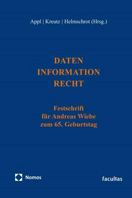 Abbildung von Appl / Kreutz | Daten – Information – Recht | 1. Auflage | 2025 | beck-shop.de