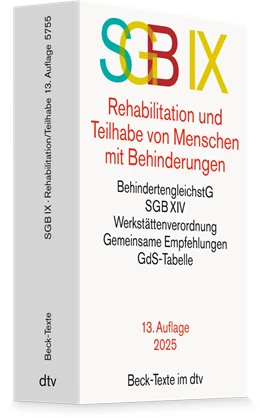Abbildung von SGB IX Rehabilitation und Teilhabe von Menschen mit Behinderungen | 13. Auflage | 2025 | 5755 | beck-shop.de