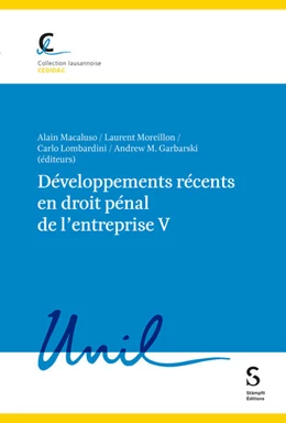 Abbildung von Macaluso / Moreillon | Développements récents en droit pénal de l'entreprise V | 1. Auflage | 2024 | beck-shop.de