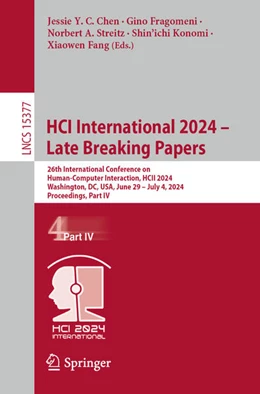 Abbildung von Chen / Fragomeni | HCI International 2024 - Late Breaking Papers | 1. Auflage | 2024 | beck-shop.de