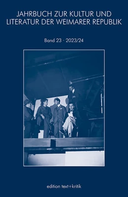 Abbildung von Becker / Krause | JAHRBUCH ZUR KULTUR UND LITERATUR DER WEIMARER REPUBLIK | 1. Auflage | 2024 | beck-shop.de