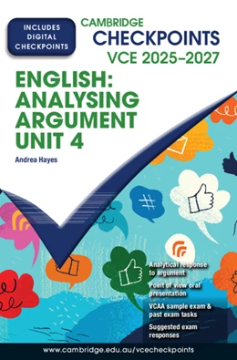 Abbildung von Hayes | Cambridge Checkpoints VCE English: Analysing Argument Unit 4 2025–2027 Digital Code | 1. Auflage | 2025 | beck-shop.de